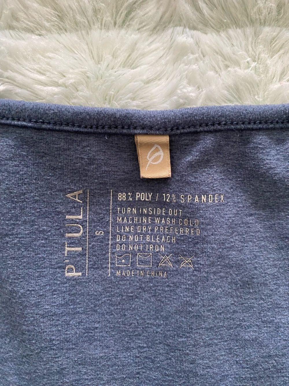 P'tula Women's Long-Sleeve Scoop Neck Top — Blue, Small - Picture 3 of 6